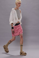 MULTI POCKET SHORTS - CORAL STRETCH | R13 ONLINE