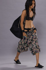 BERMUDA CARGO SHORT - LAYERED BLACK FLORAL | R13 near me