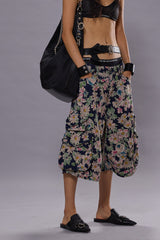 BERMUDA CARGO SHORT - LAYERED BLACK FLORAL | R13 near me