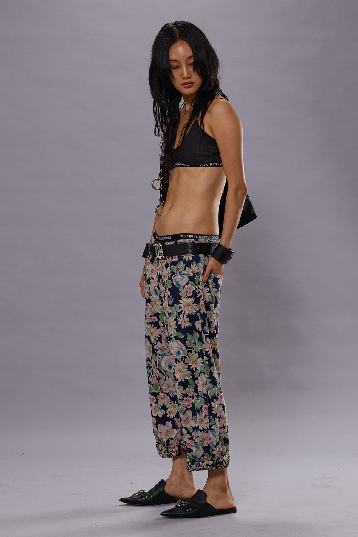 X-BOYFRIEND - LAYERED BLACK FLORAL | R13 discount