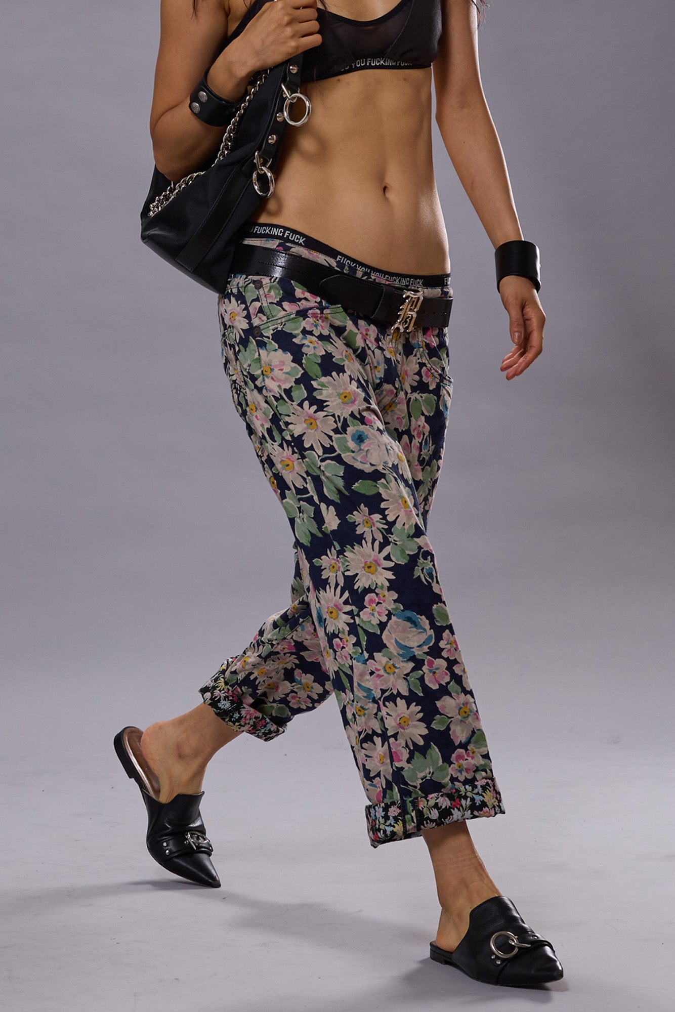 X-BOYFRIEND - LAYERED BLACK FLORAL | R13 discount