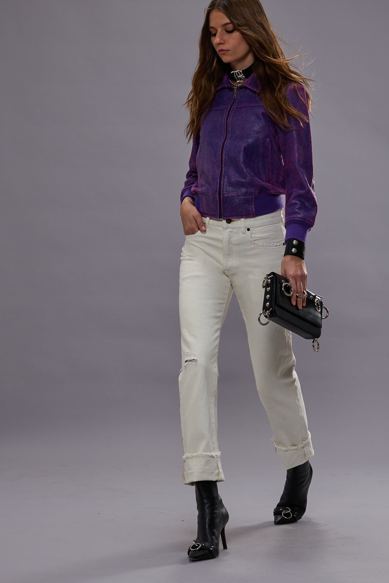 CUFFED ROMEO JEAN - BENNETT WHITE SELVEDGE | R13 sale