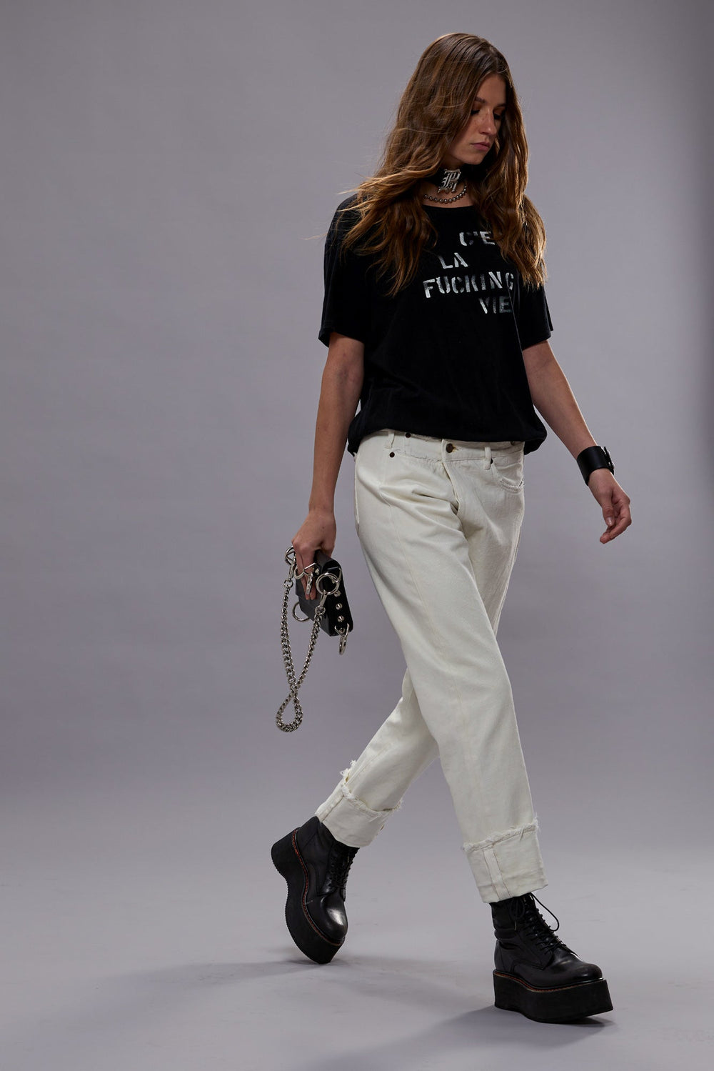 CUFFED CROSSOVER JEAN - BENNETT WHITE SELVEDGE | R13 discount