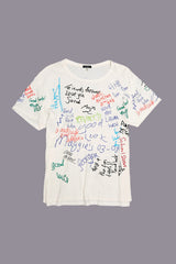 END OF THE YEAR BOY T - ECRU W/ SCRIBBLES | R13 outlet