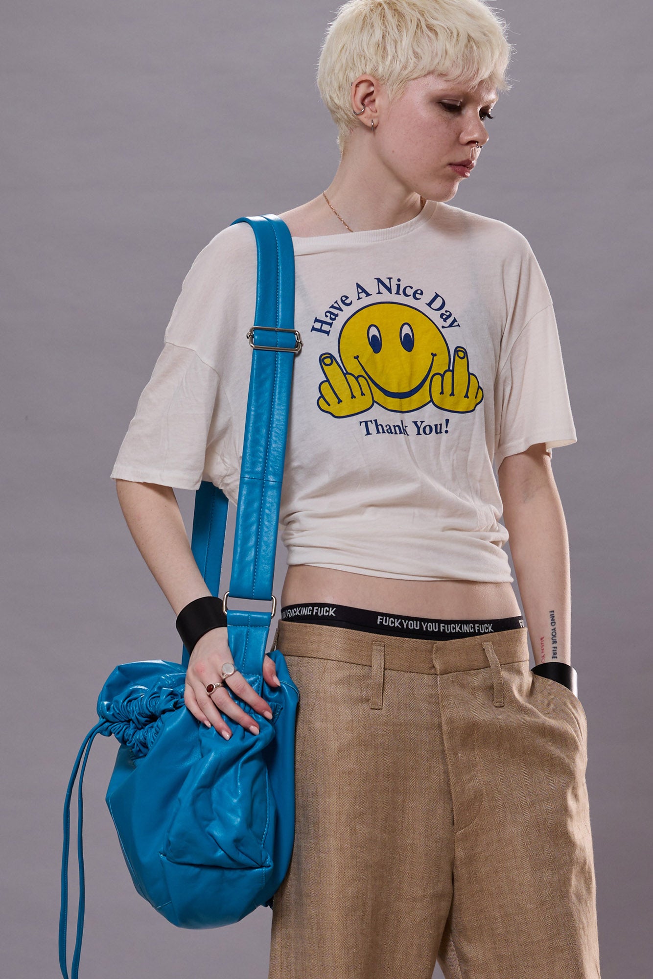 HAVE A NICE DAY RELAXED T - ECRU | R13 sale