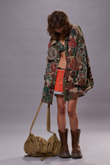DROP NECK SHIRT - PRINTED CAMO W/ ROSE APPLIQUE | R13 US