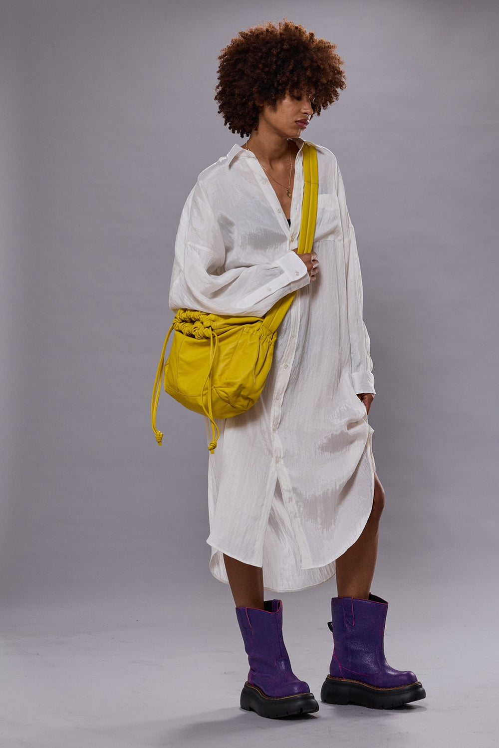 JUMBO SHIRTDRESS - WHITE | R13 near me