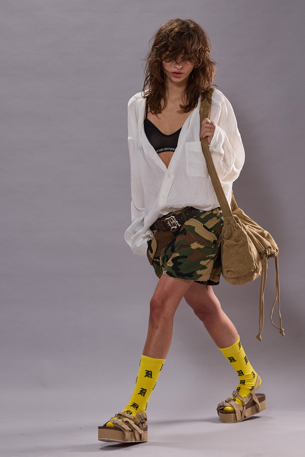 TWISTED NECK SHIRT - WHITE | R13 ONLINE