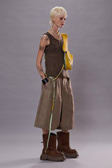 JUMBO TAILORED SHORT - BROWN WINDOWPANE PLAID | R13 discount