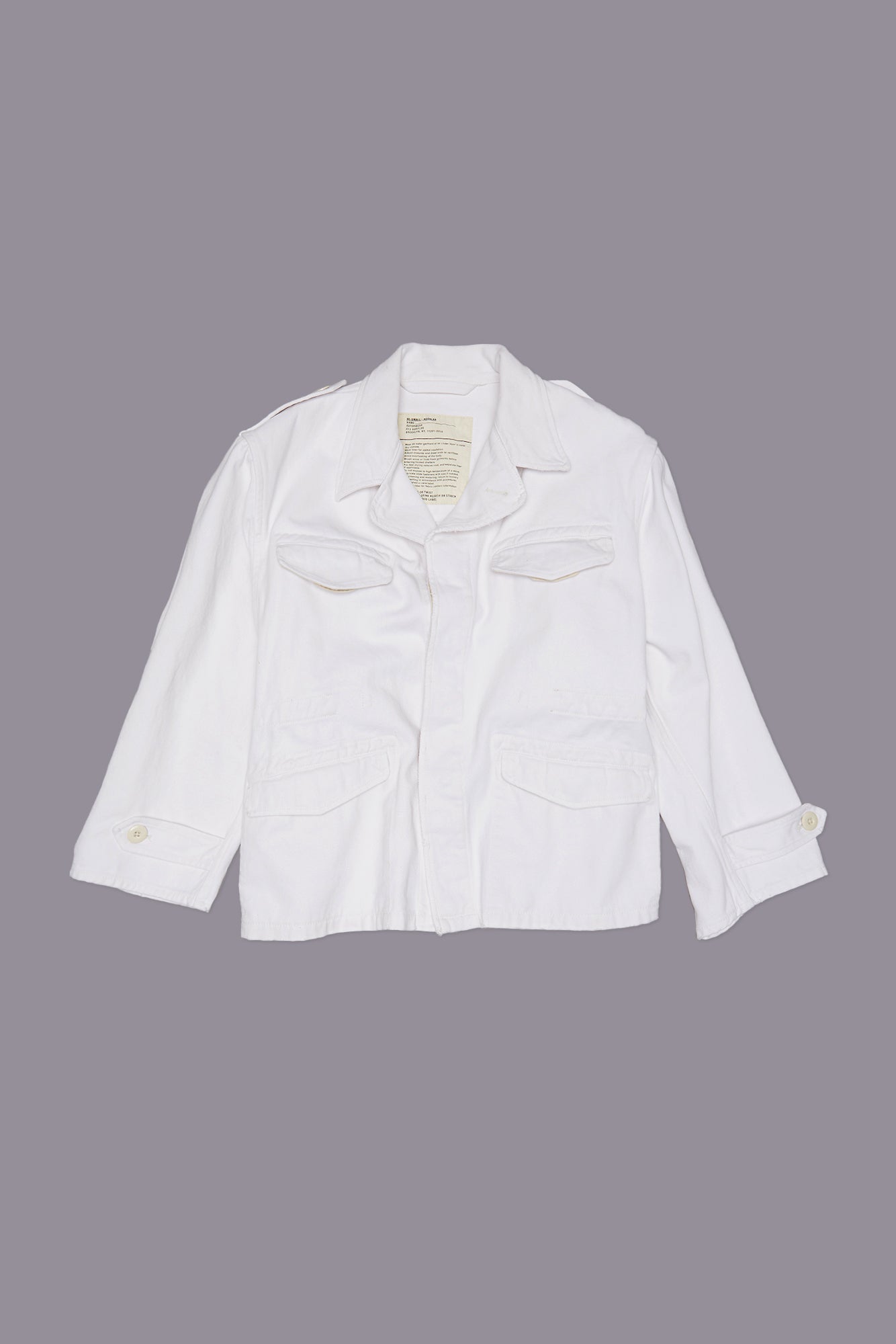 BOXY ARMY JACKET - WHITE | R13 outlet