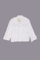 BOXY ARMY JACKET - WHITE | R13 outlet
