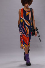 SLEEVELESS MIDI - MULTICOLOR PRINT | R13 sale