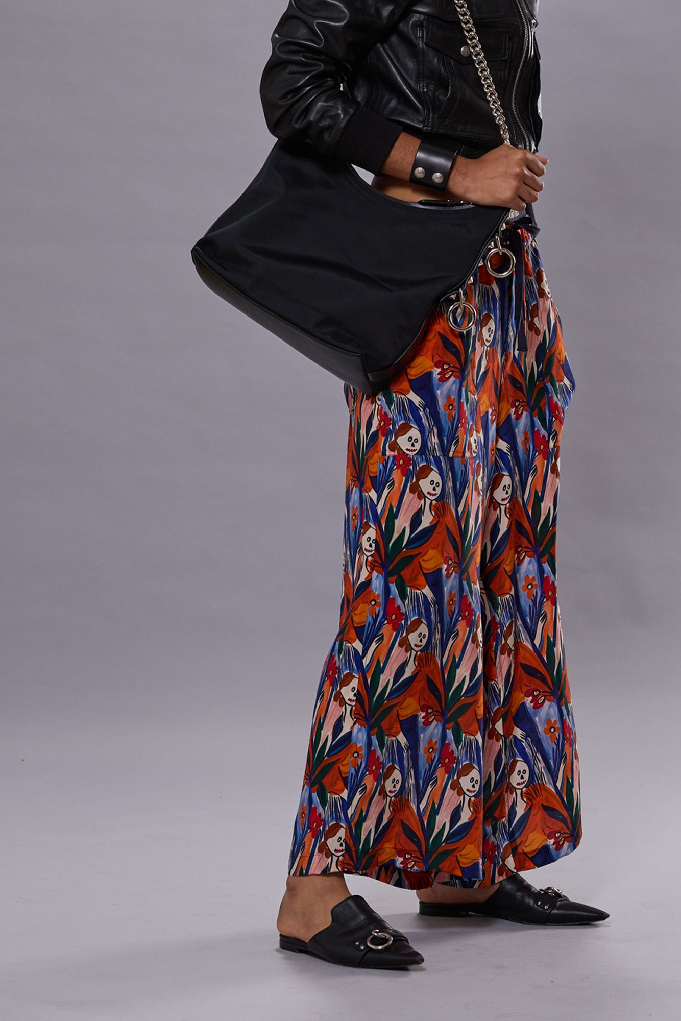 CROPPED WIDE LEG UTILITY PANT - MULTICOLOR PRINT | R13 for sale