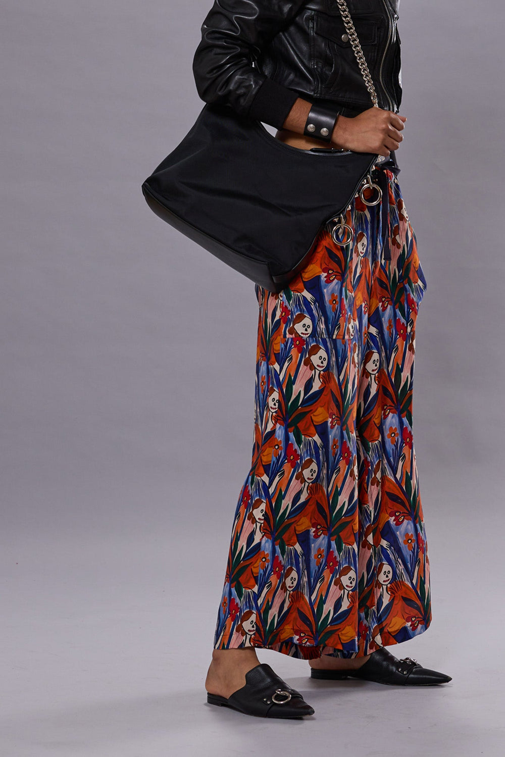 CROPPED WIDE LEG UTILITY PANT - MULTICOLOR PRINT | R13 for sale