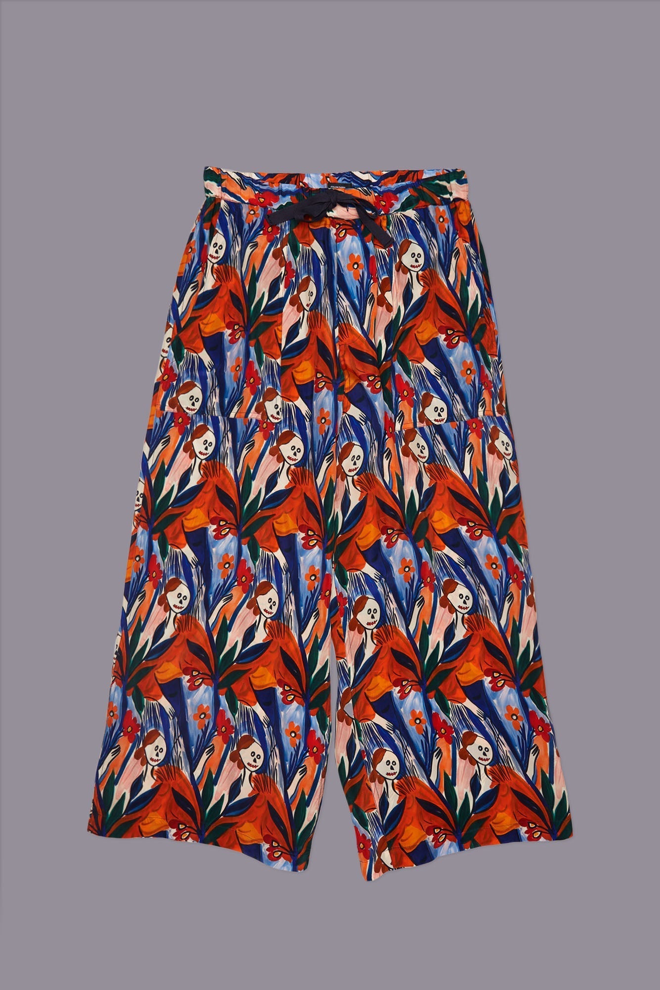 CROPPED WIDE LEG UTILITY PANT - MULTICOLOR PRINT | R13 for sale