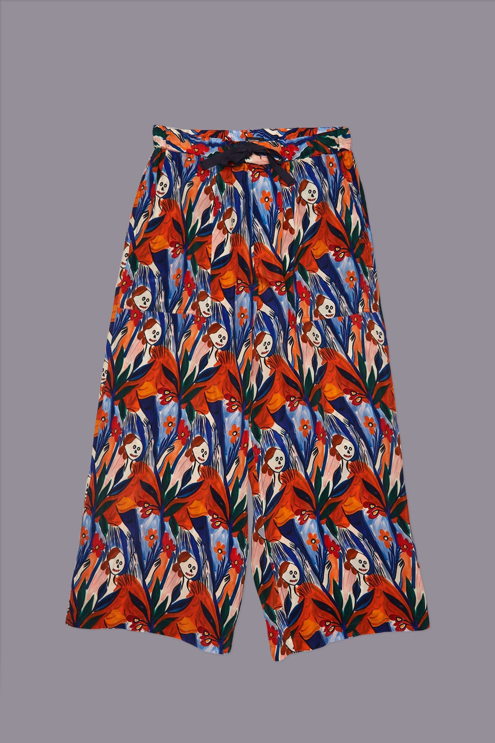 CROPPED WIDE LEG UTILITY PANT - MULTICOLOR PRINT | R13 for sale