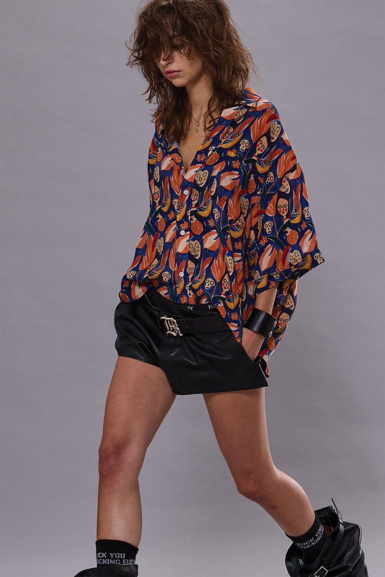 SHORT SLEEVE SHIRT - MULTICOLOR PRINT | R13 US
