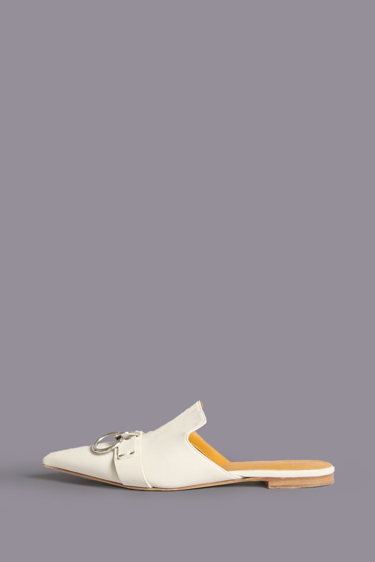 POINTED TOE SLIDE W/RING - LIGHT STONE | R13 sale