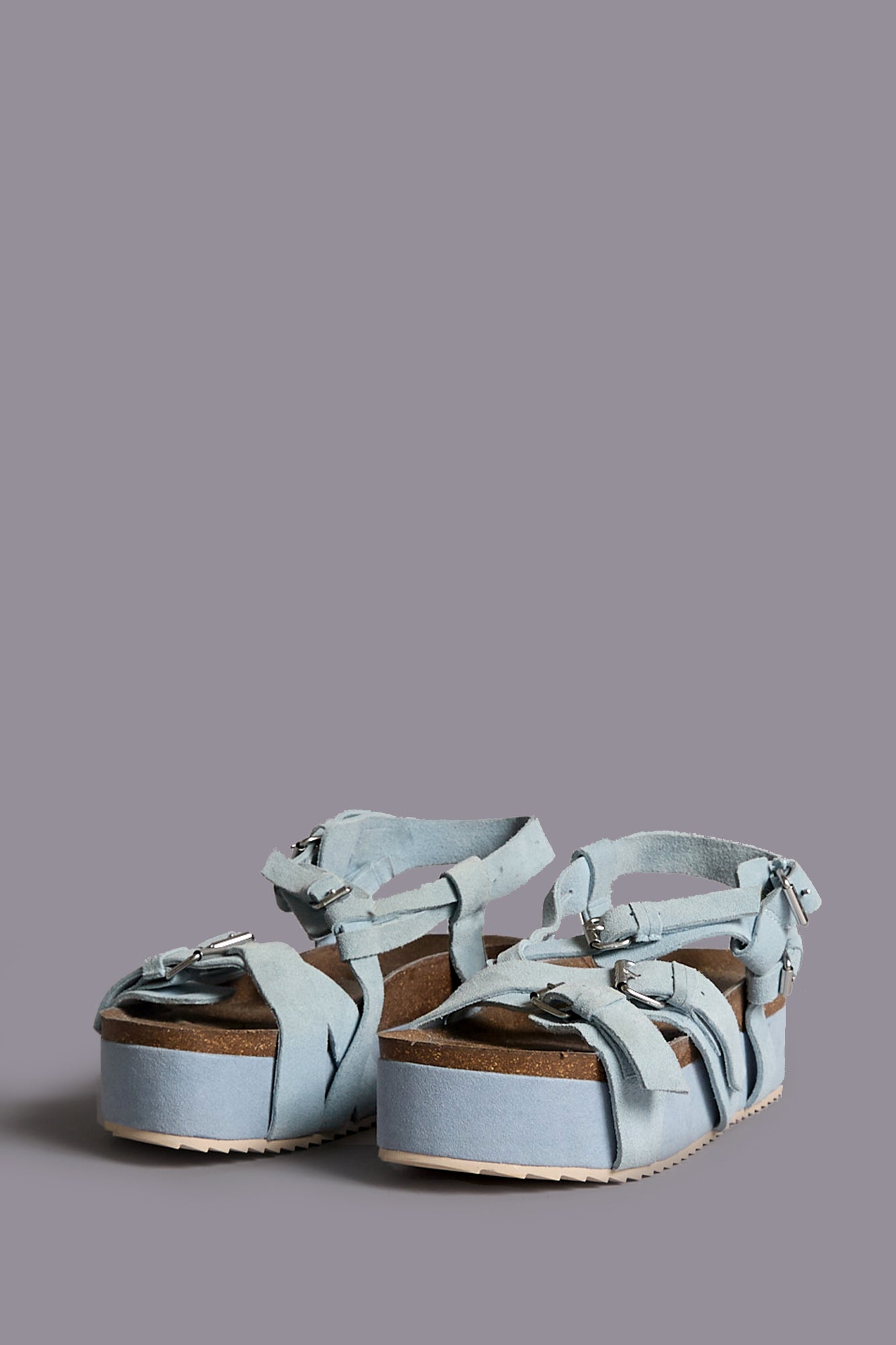 PLATFORM SANDAL - LIGHT BLUE | R13 outlet