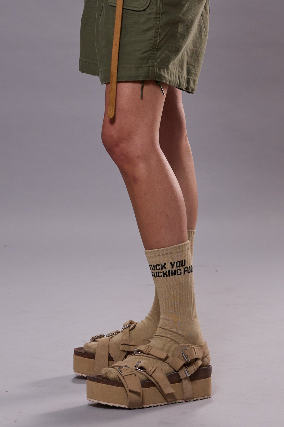 PLATFORM SANDAL - KHAKI | R13 US