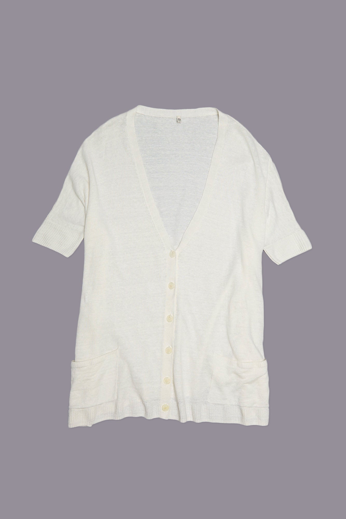 BOXY CARDIGAN DRESS - ECRU | R13 ONLINE