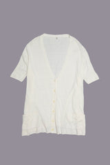 BOXY CARDIGAN DRESS - ECRU | R13 ONLINE
