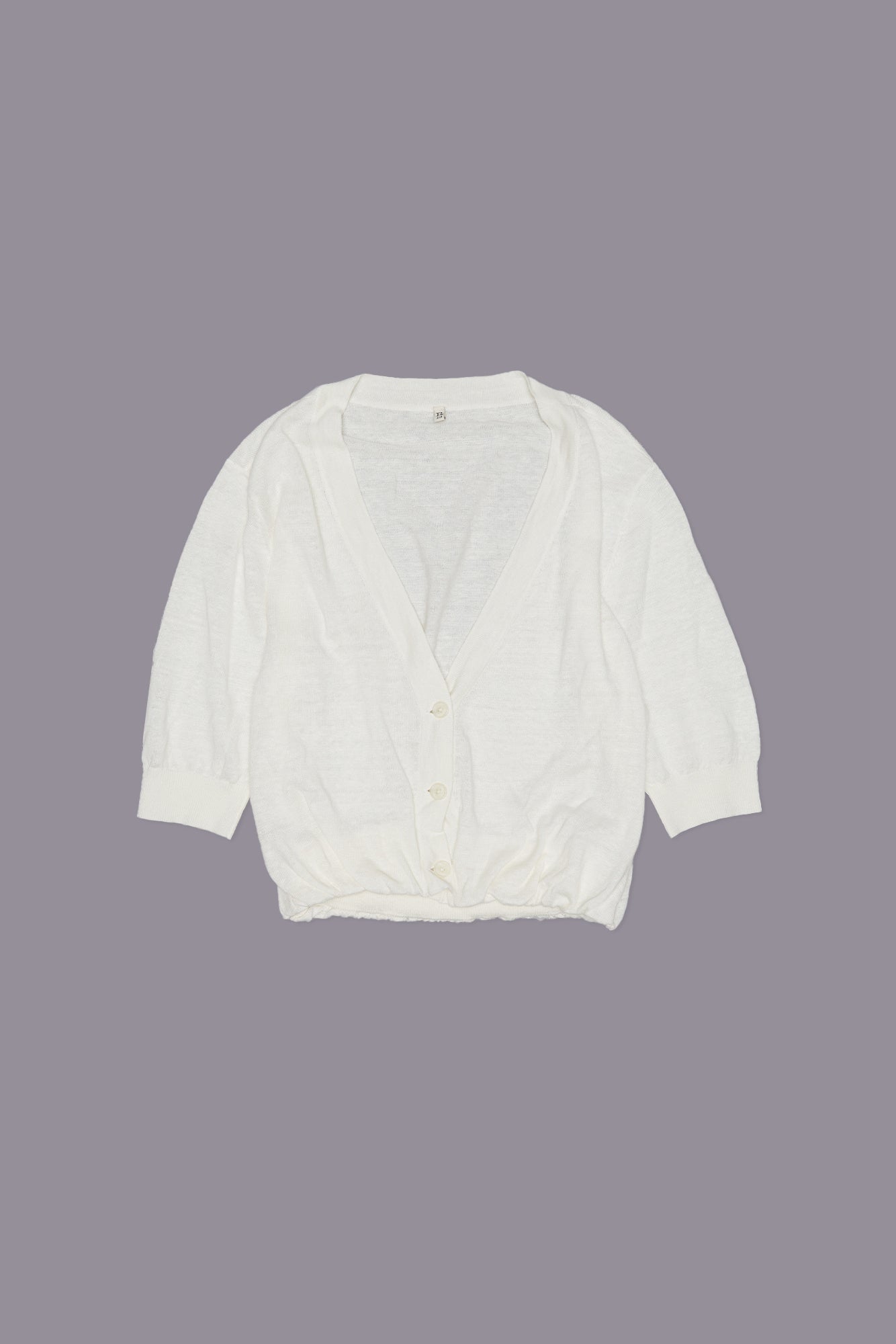 ELBOW SLEEVE BALLOON CARDIGAN - ECRU | R13 outlet