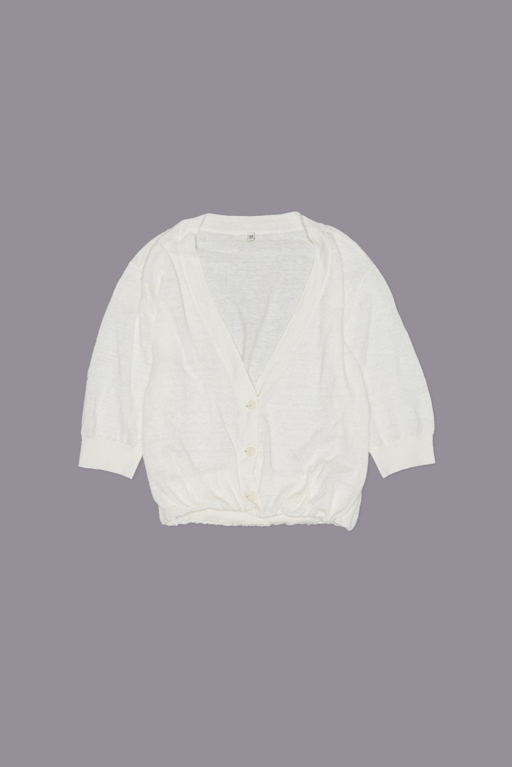 ELBOW SLEEVE BALLOON CARDIGAN - ECRU | R13 outlet