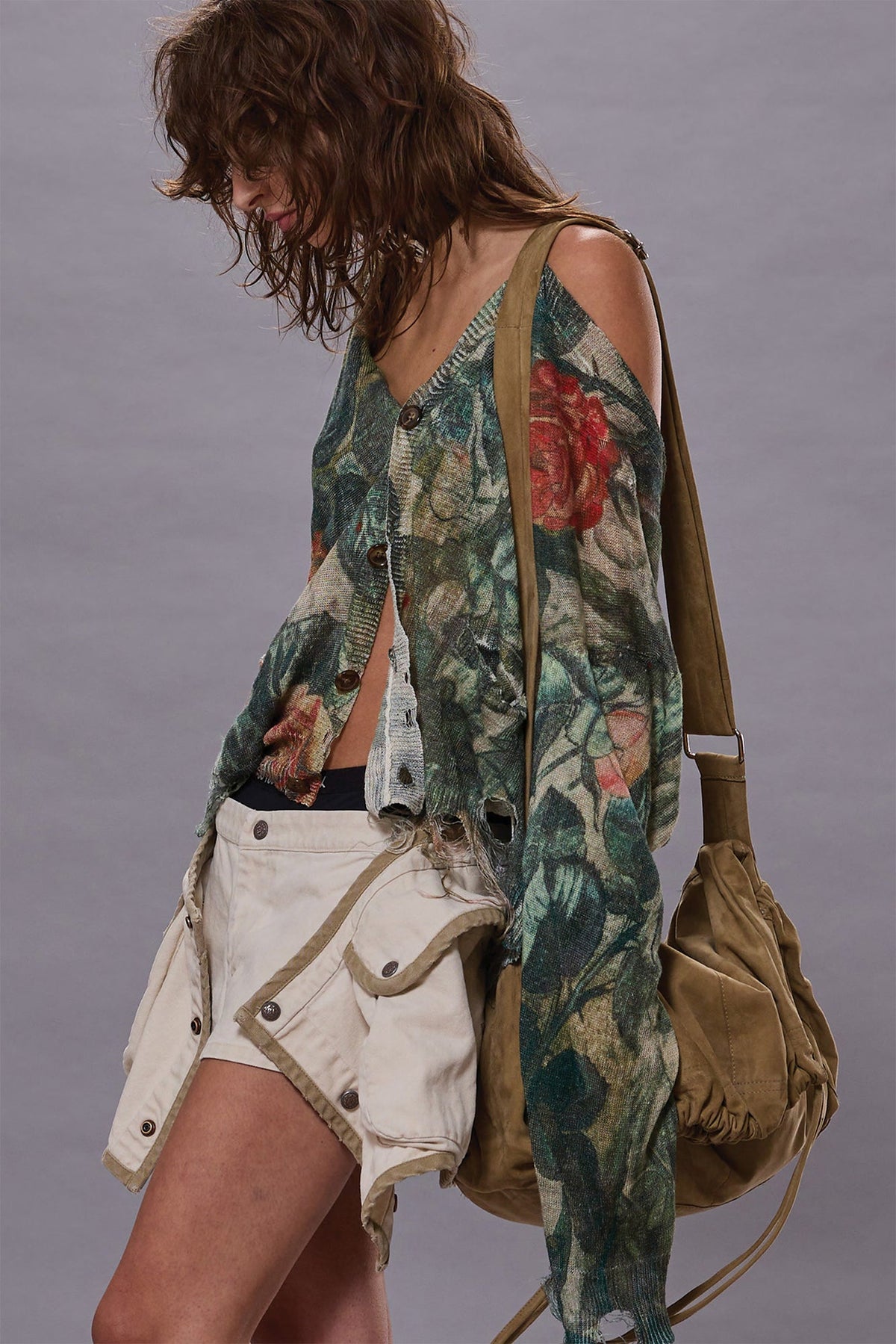 BOYFRIEND CARDIGAN - CAMO ROSE | R13 near me