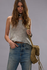 SWEATER TANK - LIGHT HEATHER GREY MOHAIR | R13 ONLINE