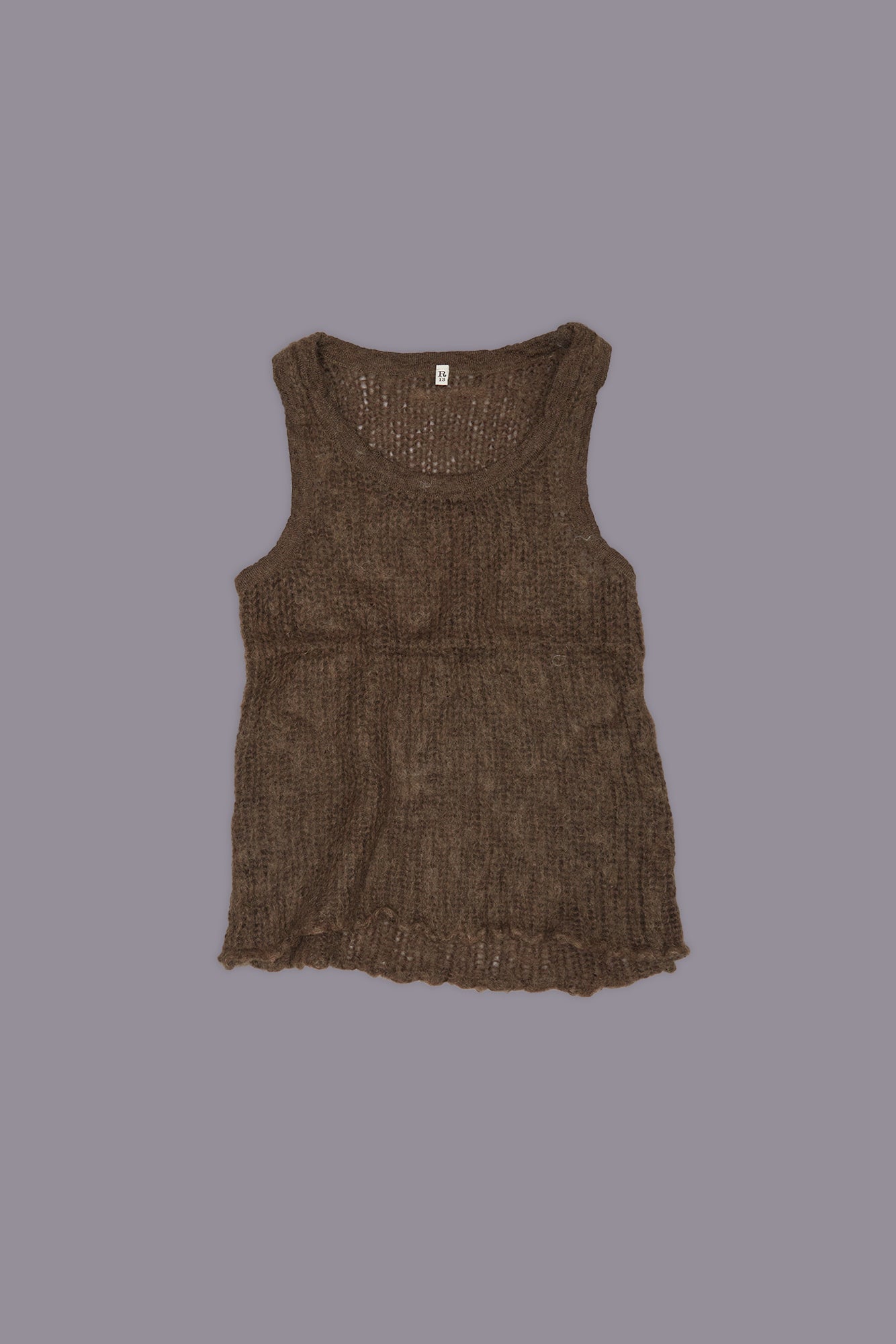 SWEATER TANK - OLIVE BROWN MOHAIR | R13 US