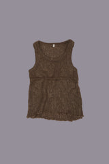SWEATER TANK - OLIVE BROWN MOHAIR | R13 US