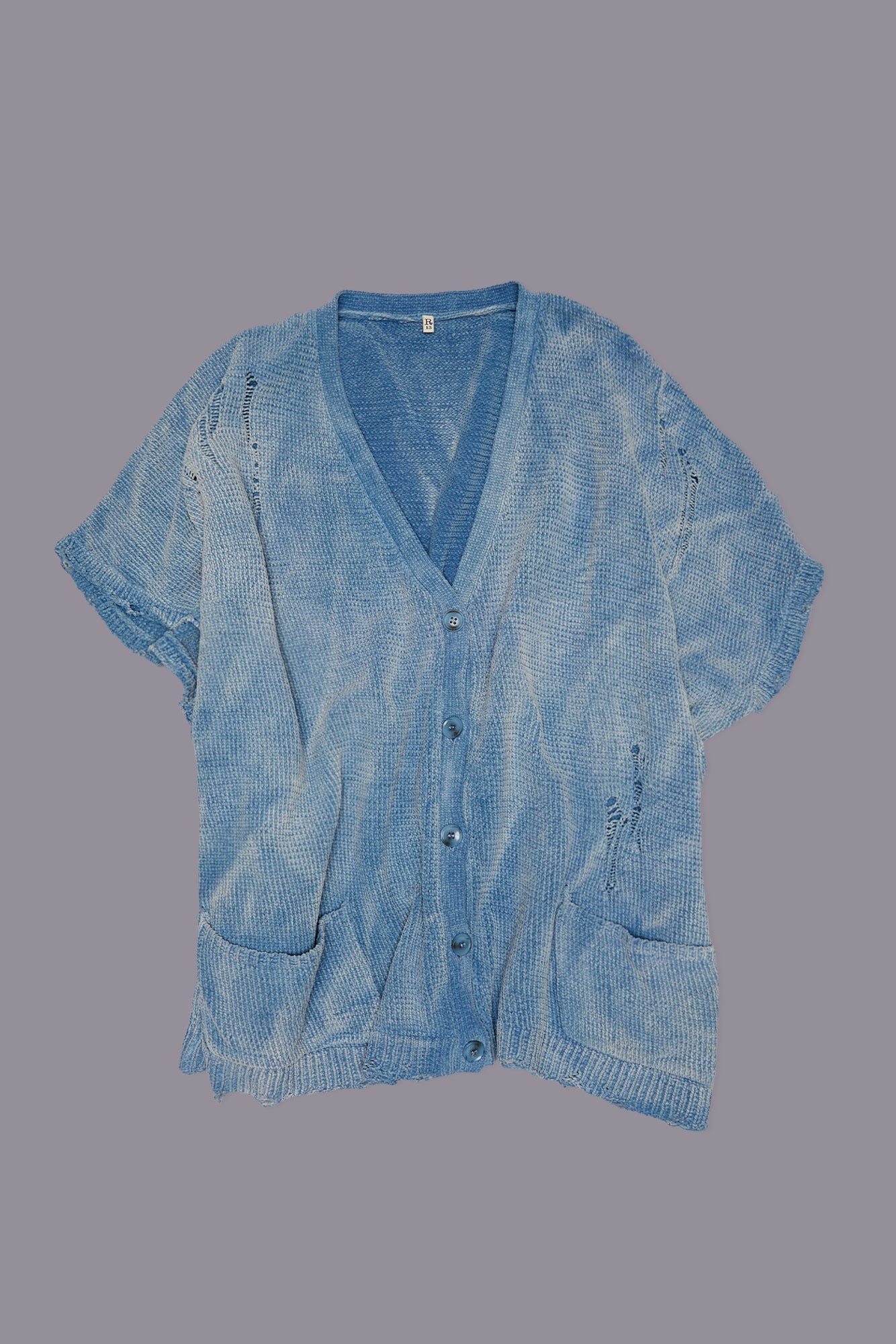 SLEEVELESS BOXY CARDIGAN DRESS - LIGHT BLUE | R13 near me