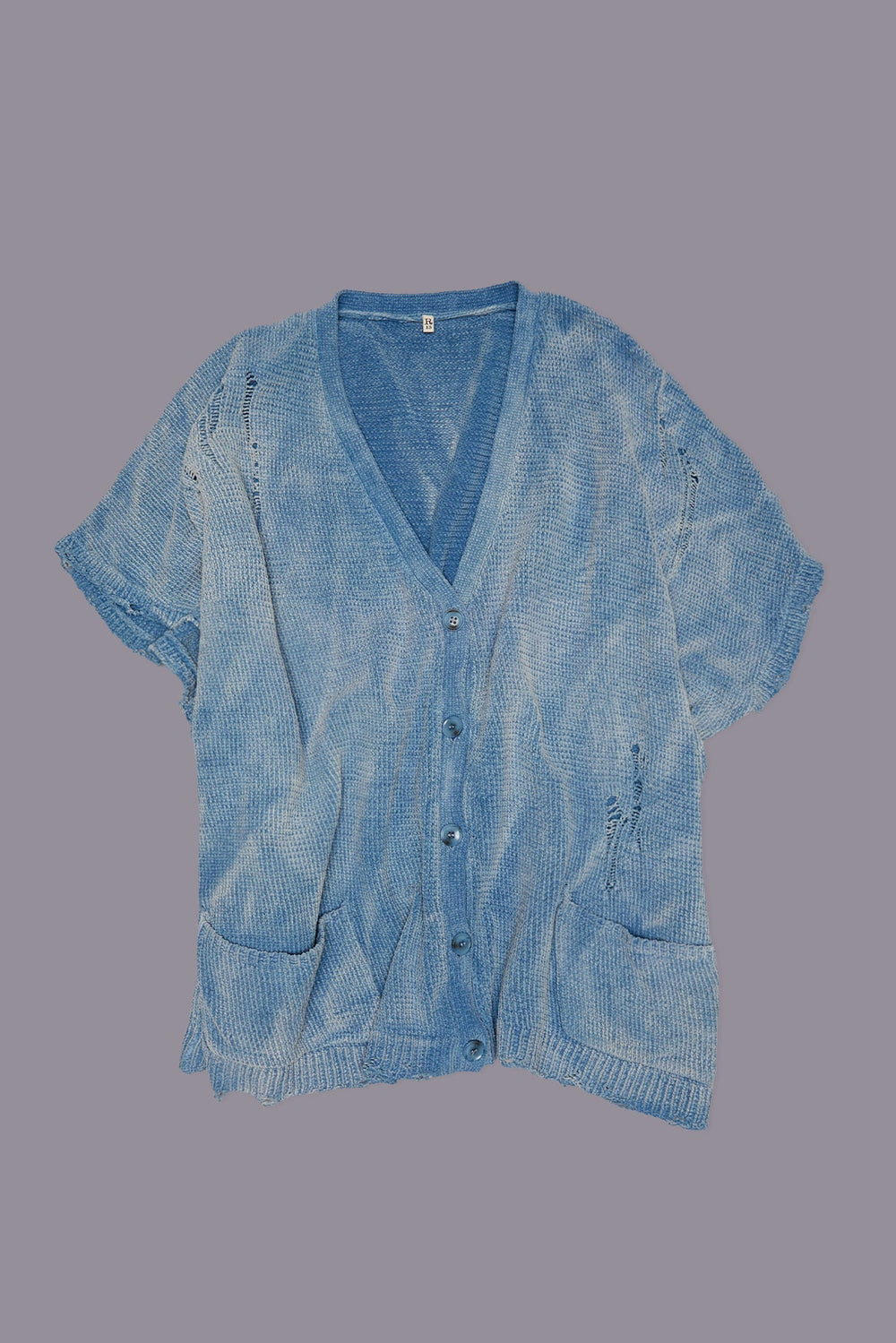 SLEEVELESS BOXY CARDIGAN DRESS - LIGHT BLUE | R13 near me