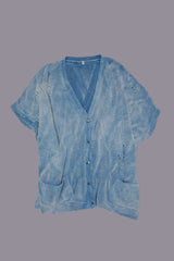 SLEEVELESS BOXY CARDIGAN DRESS - LIGHT BLUE | R13 near me
