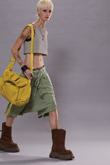 CROSSOVER SWEATSHORT - LIGHT OLIVE | R13 ONLINE
